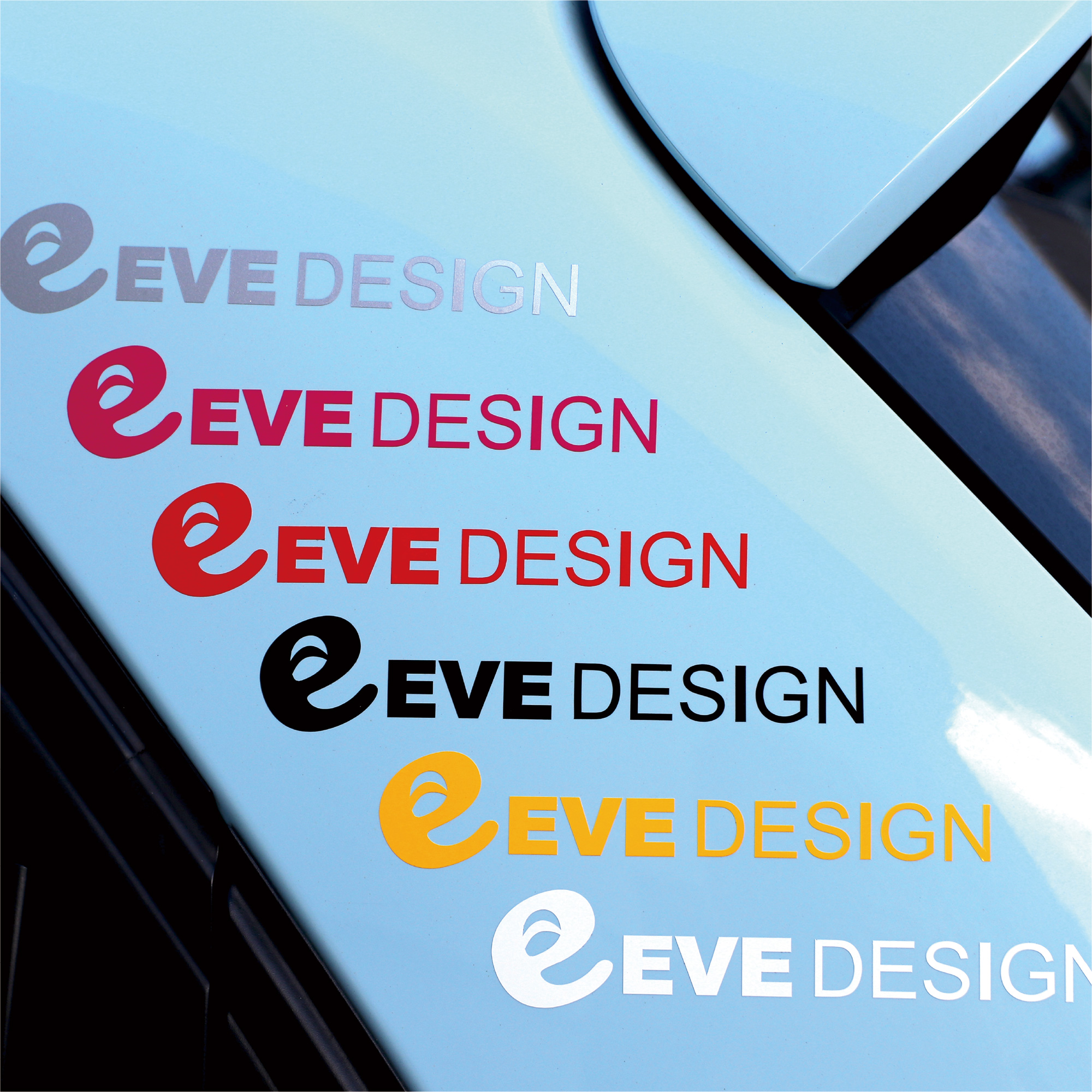 イブデザイン カッティング ロゴ ステッカー ST-EVE1-WH / ホワイト