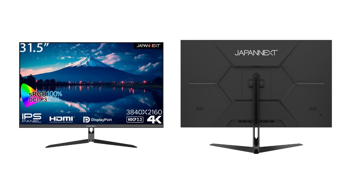 JAPANNEXTが31.5インチのIPSパネル搭載4K(3840 x 2160)液晶モニターを