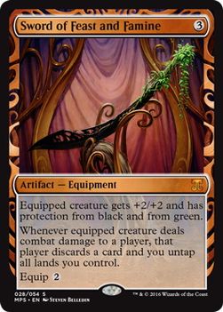 饗宴と飢餓の剣 部分光沢 Kaladesh MPS Foil】《饗宴と飢餓の剣/