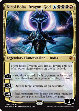 Foil】《龍神、ニコル・ボーラス/Nicol Bolas, Dragon-God》[WAR] 金R