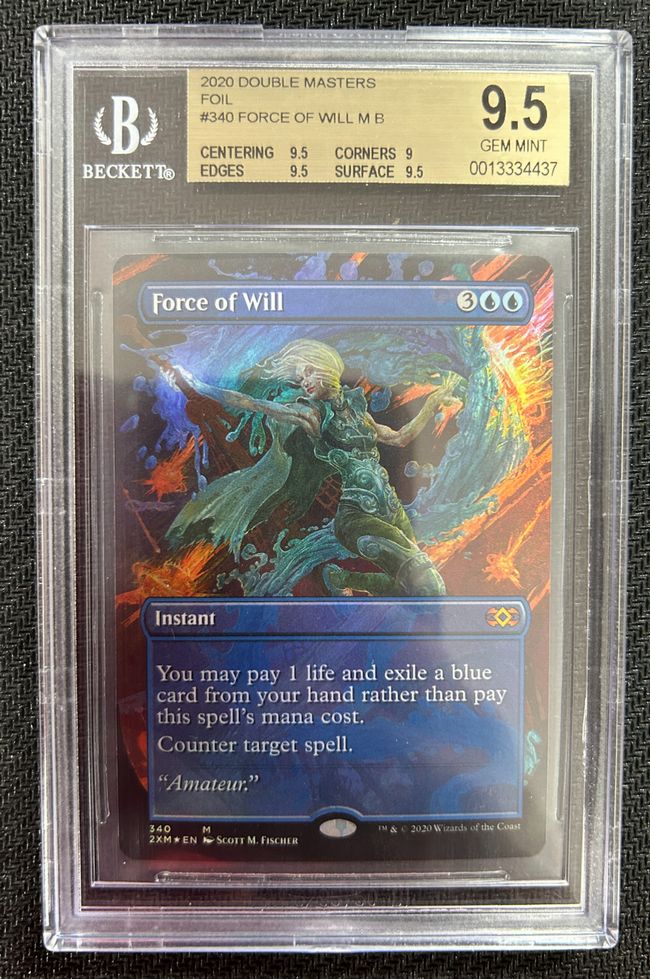 Foil】(340)□ボーダーレス□《意志の力/Force of Will》[2XM-BF] 青R