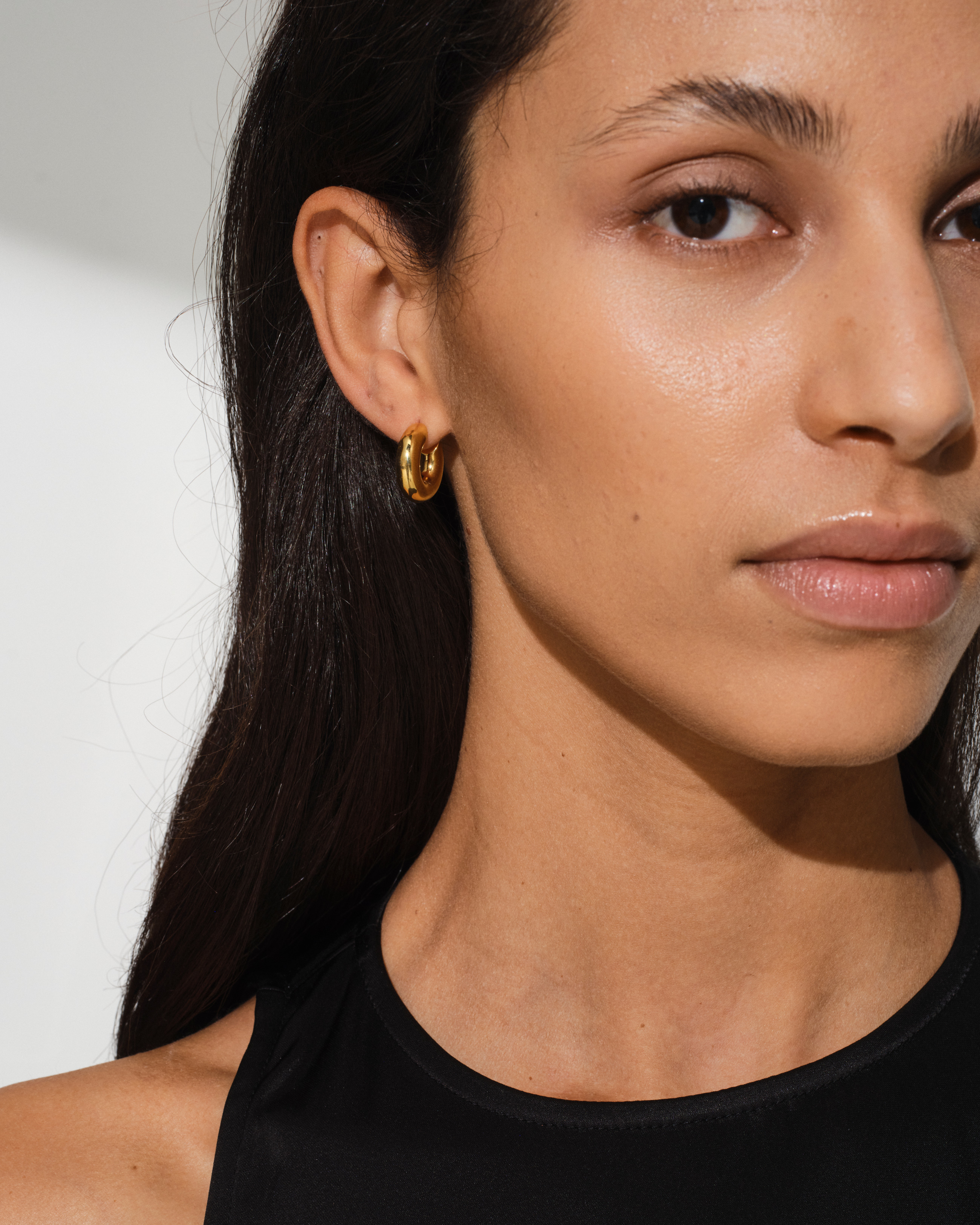Chunky Hoops Small Gold - Tom Wood Project Official Online Store