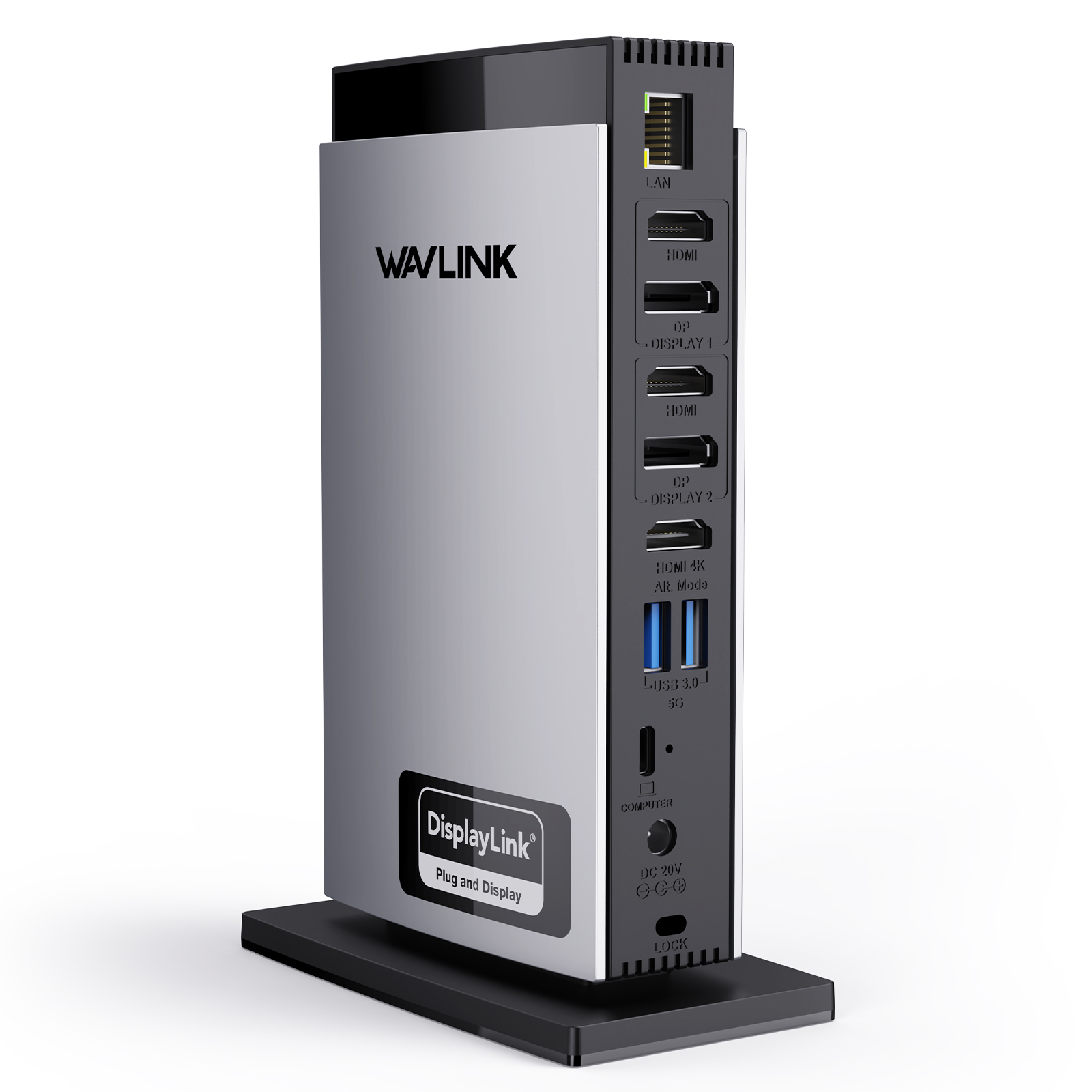 WAVLINK Universal DisplayLink Docking Station, Triple 4K USB C USB