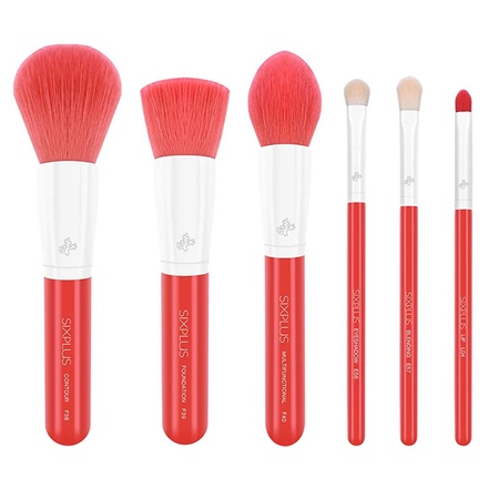 SIXPLUS / コーラルオレンジメイクブラシ6本セットの公式商品情報