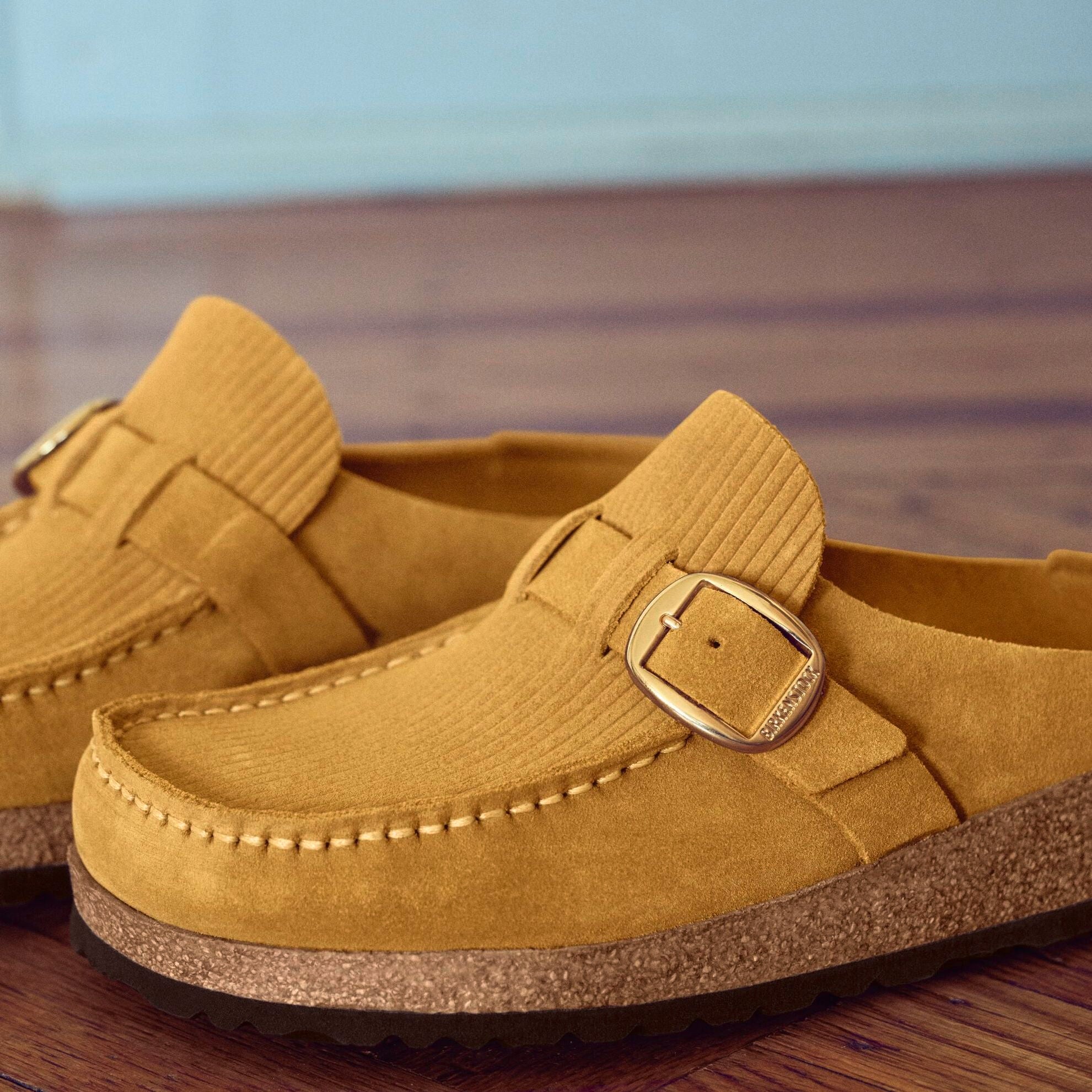 Birkenstock Buckley corduroy cork brown suede