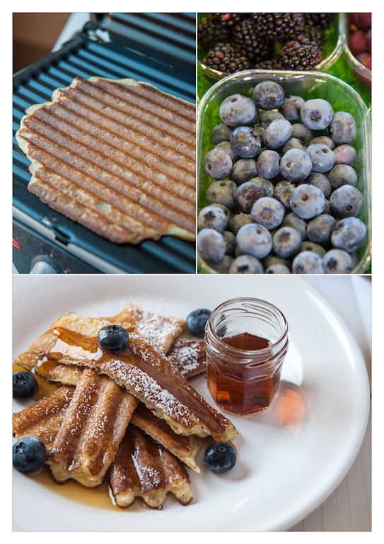 ロンパース・カバーオール melted butter BLUEBERRY WAFFLE / SWAN