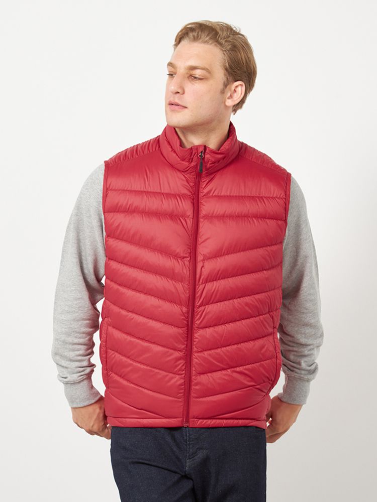 M．グレー 洗える軽量ダウンベストメンズ | フォーエル公式通販