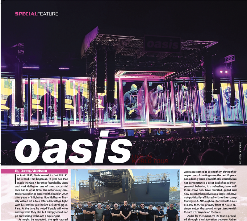 Oasis Live '25 World Tour | FOH | Front of House Magazine
