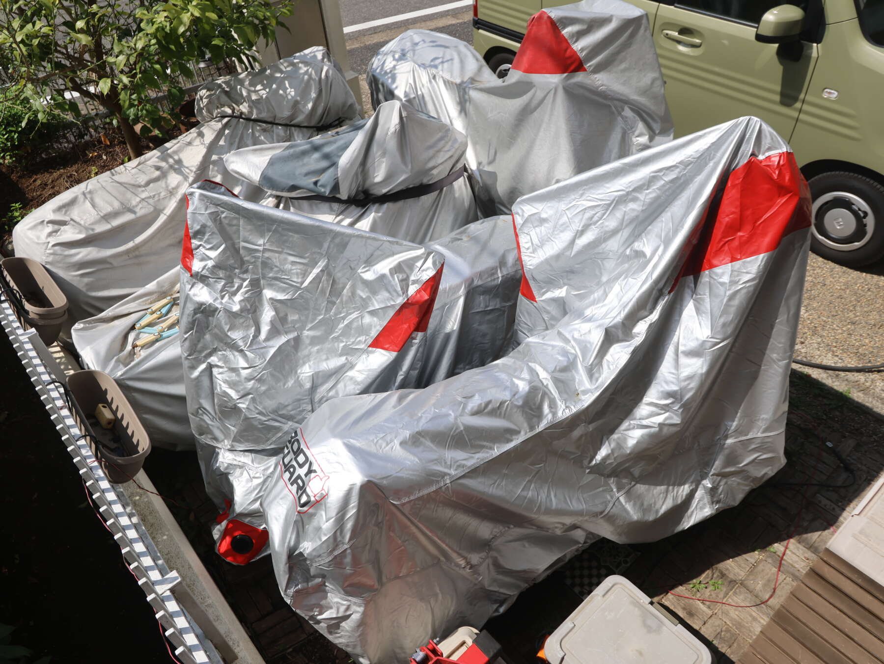 レッドバロンの3年保証付きバイクカバー【ボディガード】 -1.5年経過