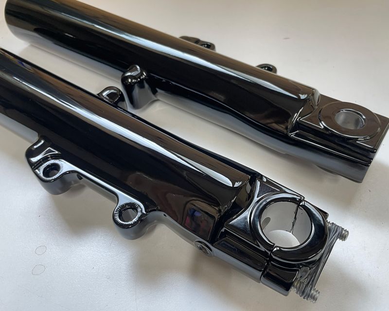 ツーリングモデル用フロントフォークアウターチューブ艶ありブラック