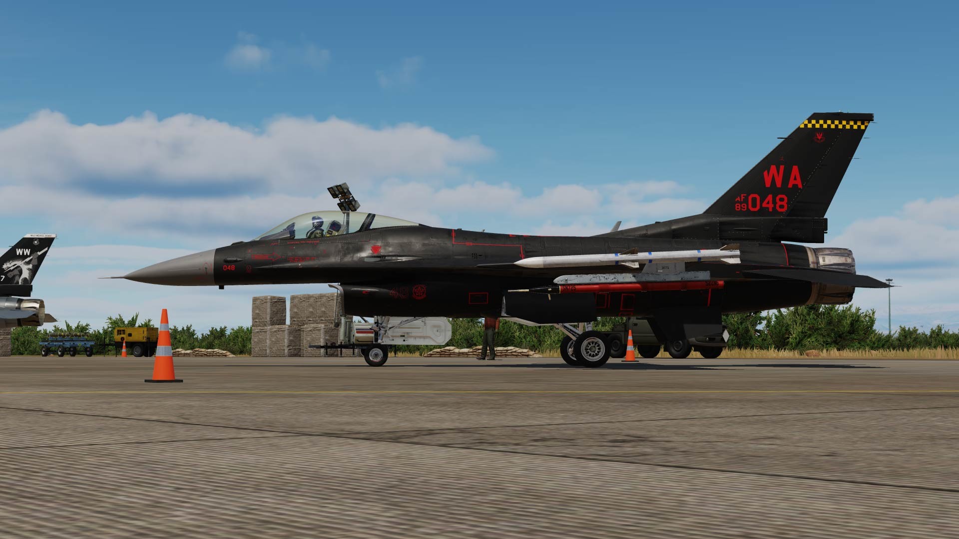 F-16C アメリカ空軍 64sq ネリス空軍基地 Wraith 89-2048 F-16C