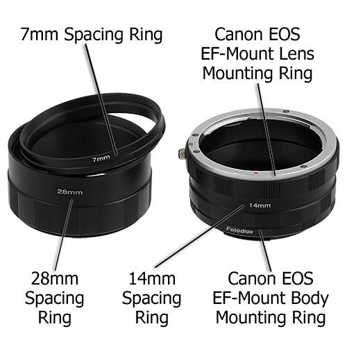 Fotodiox Macro Extension Tube Set for Canon EOS (EF, EF-S) Mount D