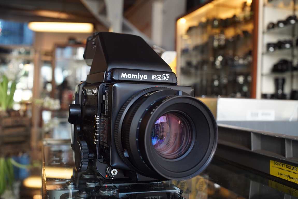Mamiya RZ67 with AE Prism finder + Sekor Z 110mm F/2.8 lens + 120