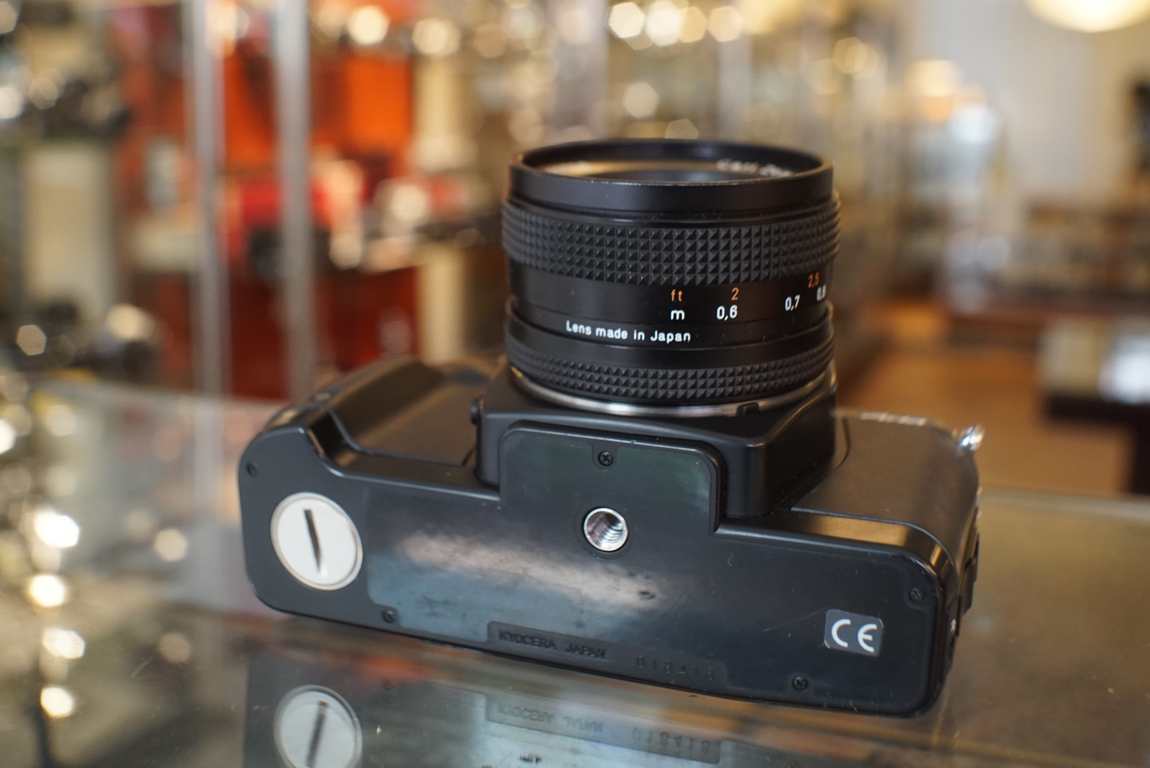 Contax Aria + Carl Zeiss Planar 50mm f/1.7 AE, boxed body, with