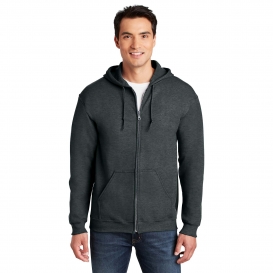 Gildan 18600 Heavy Blend Full-Zip Hooded Sweatshirt - Dark Heather