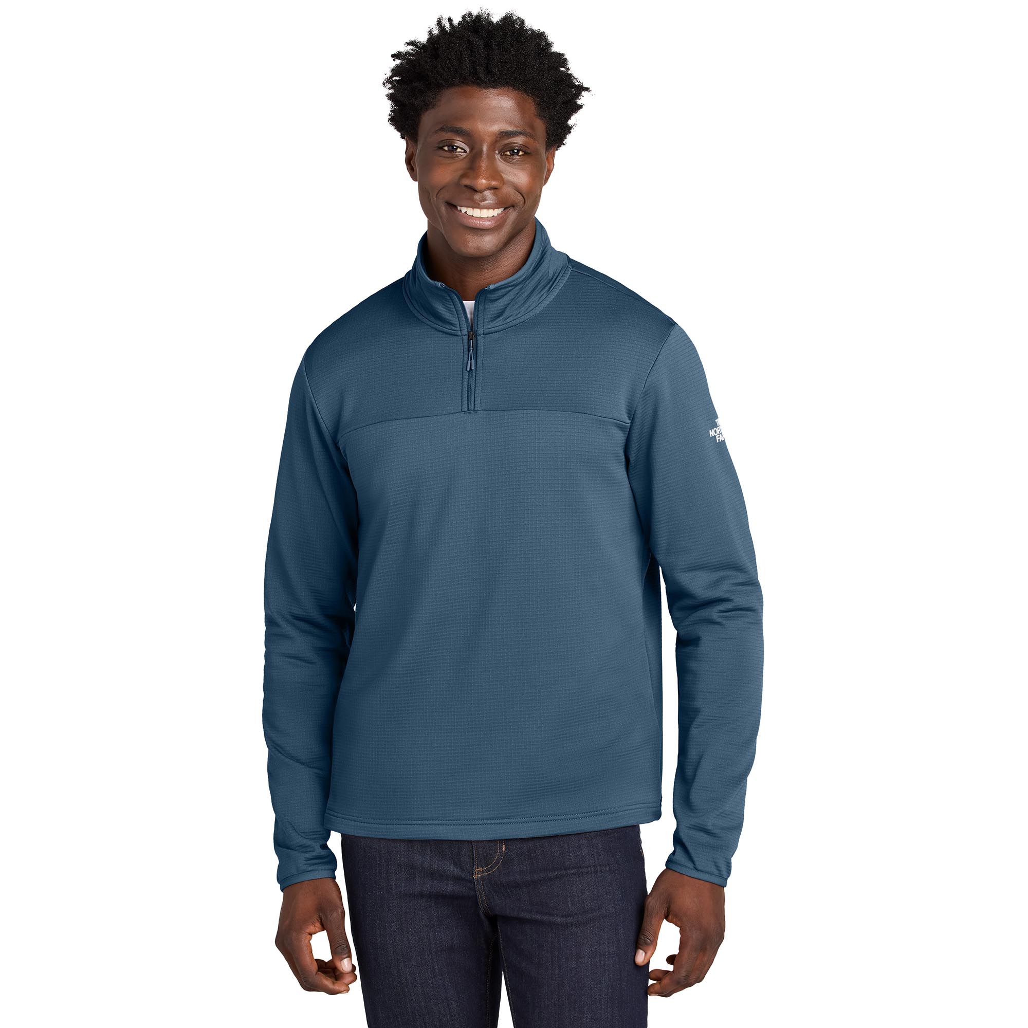 The North Face NF0A8ENJ Aim 1/4-Zip Fleece - Shady Blue | Full Source