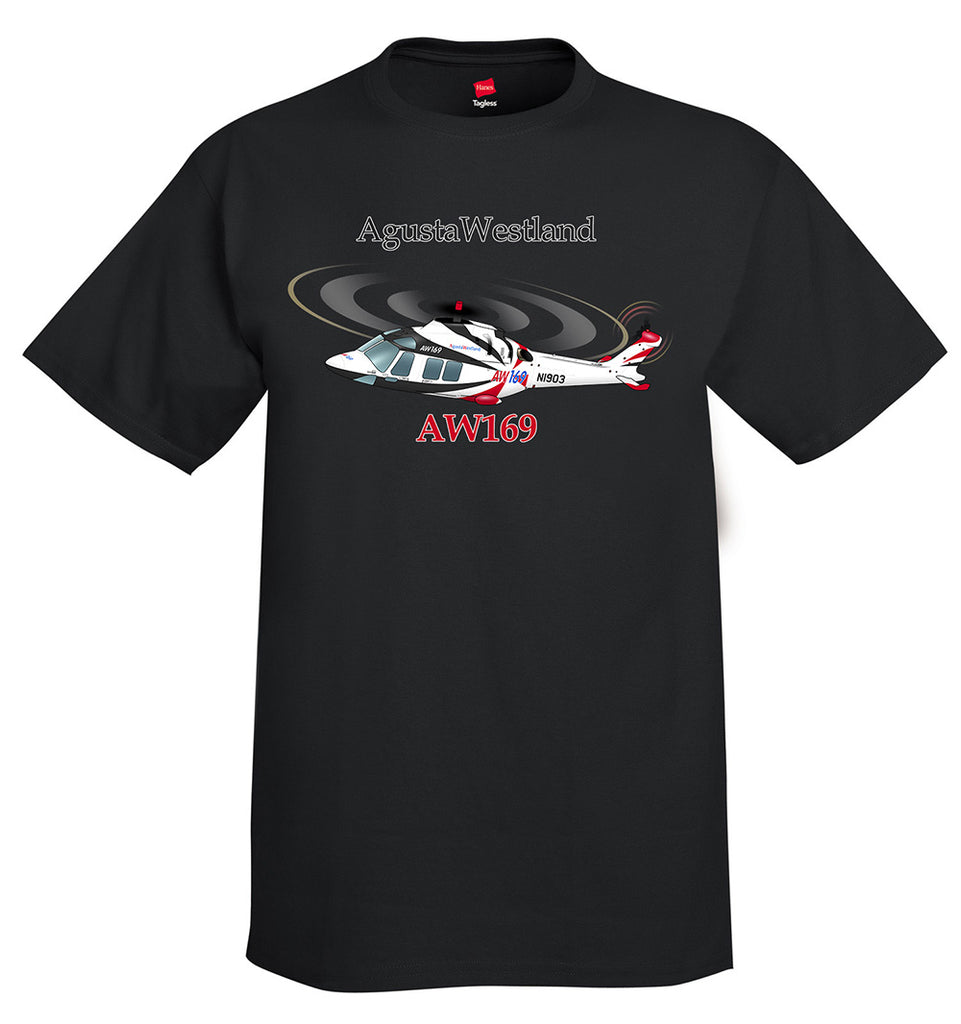 AgustaWestland AW169 Helicopter T-Shirt - Personalized with Your N