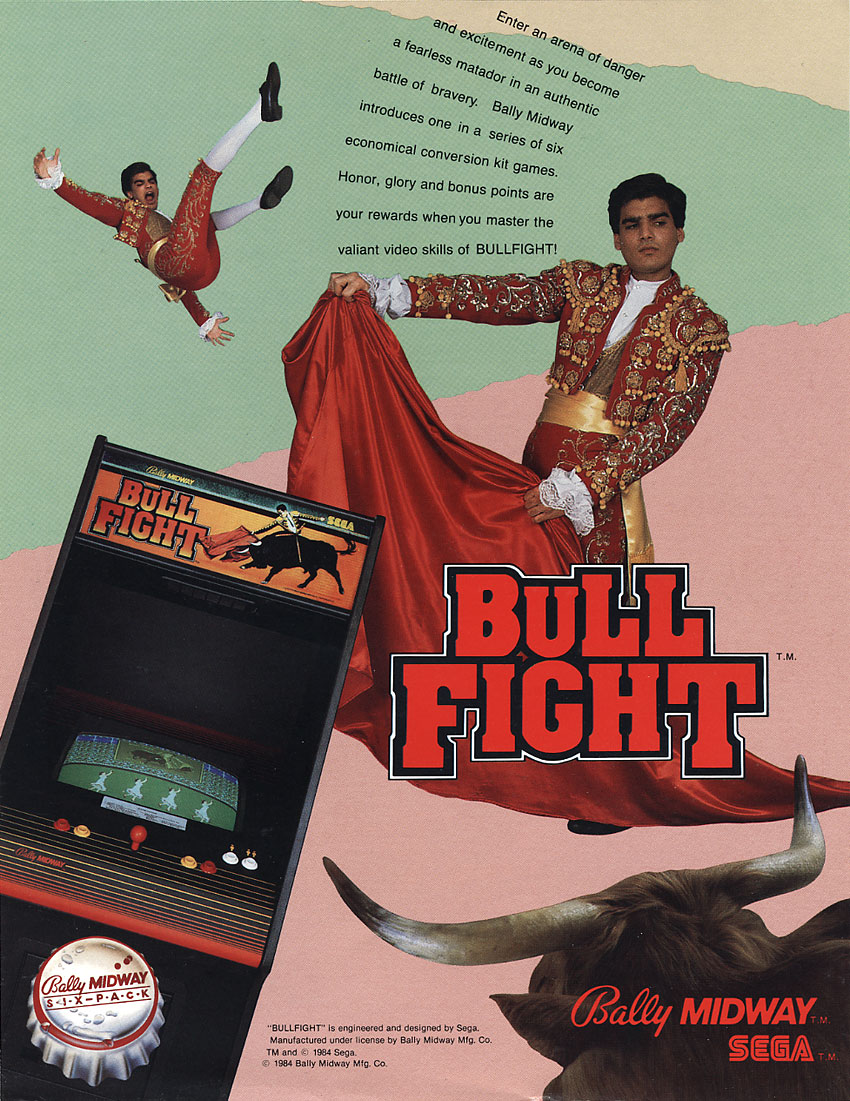 Bull Fight - Sega (Video Game, 1984) - USA | The Arcade Flyer Archive