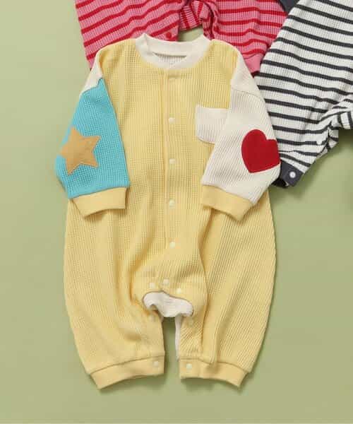 ☆SALE☆【リンク】いろいろパッチワッフルカバーオール（J432925