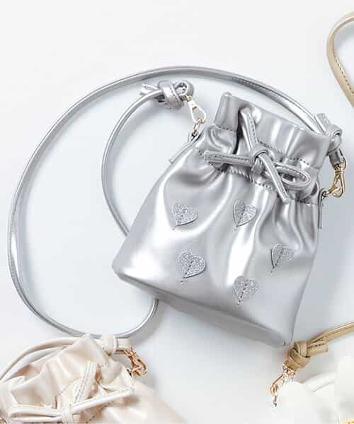 ☆SALE☆ハートモチーフ巾着ポシェット（V266015）|apres les cours