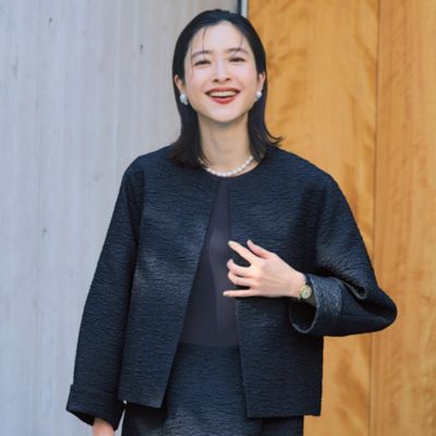 レディースのノーカラー 30代40代50代大人の通販｜HAPPY PLUS STORE