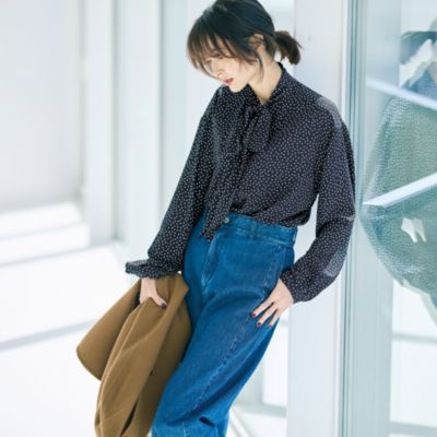 M7days(エムセブンデイズ)の【とろみ】【洗える】エレガントドット柄