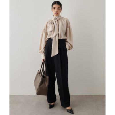 Whim Gazette(ウィム ガゼット)のシルキーボウタイブラウス通販