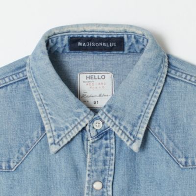 MADISONBLUE(マディソンブルー)のSHREDDED HEM WESTERN SH DENIM通販