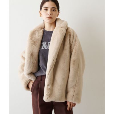 Whim Gazette(ウィム ガゼット)の《WEB限定》エコファーショートコート