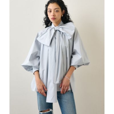 Whim Gazette(ウィム ガゼット)のボウタイドルマンブラウス通販