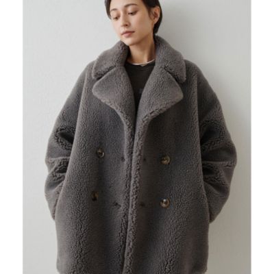 Whim Gazette(ウィム ガゼット)の【THE PAUSE】ボアダブルコート通販