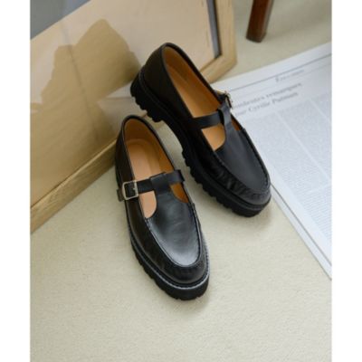 Whim Gazette(ウィム ガゼット)の【Hoaw.】Tストラップローファー通販