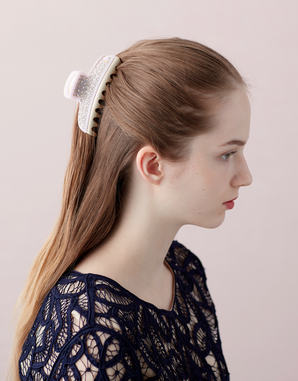 Alexandre de Paris large golden jewel hair clip Pince Vendôme Parure