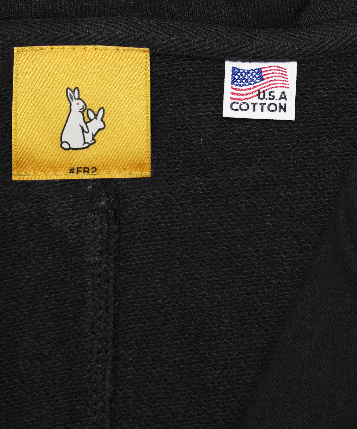 USA Cotton Small Box Logo Embroidery Zip Hoodie – #FR2