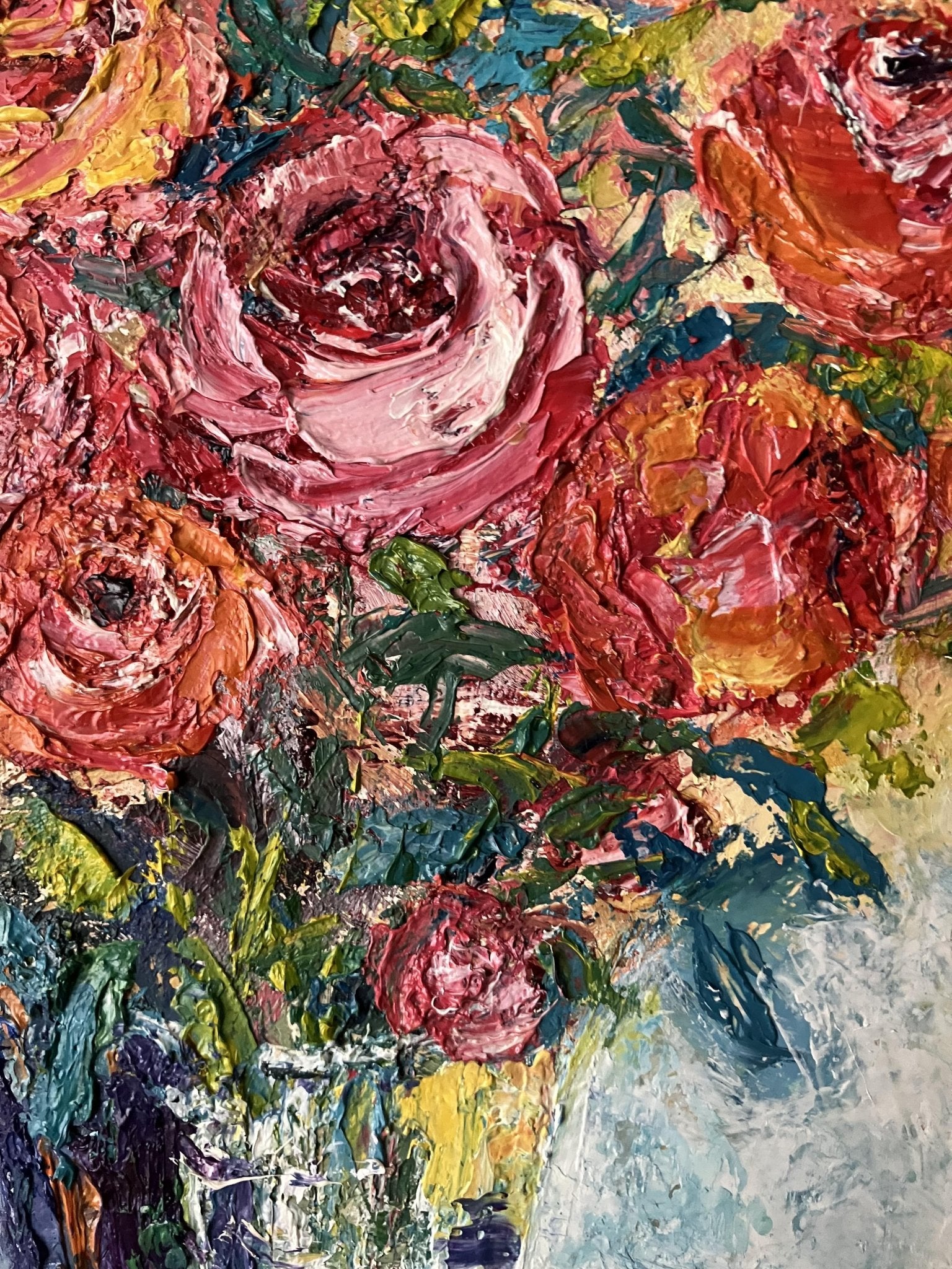 絵画の通販、購入ならFROM ARTIST/作品名：花瓶の薔薇/作家名：平田 智子