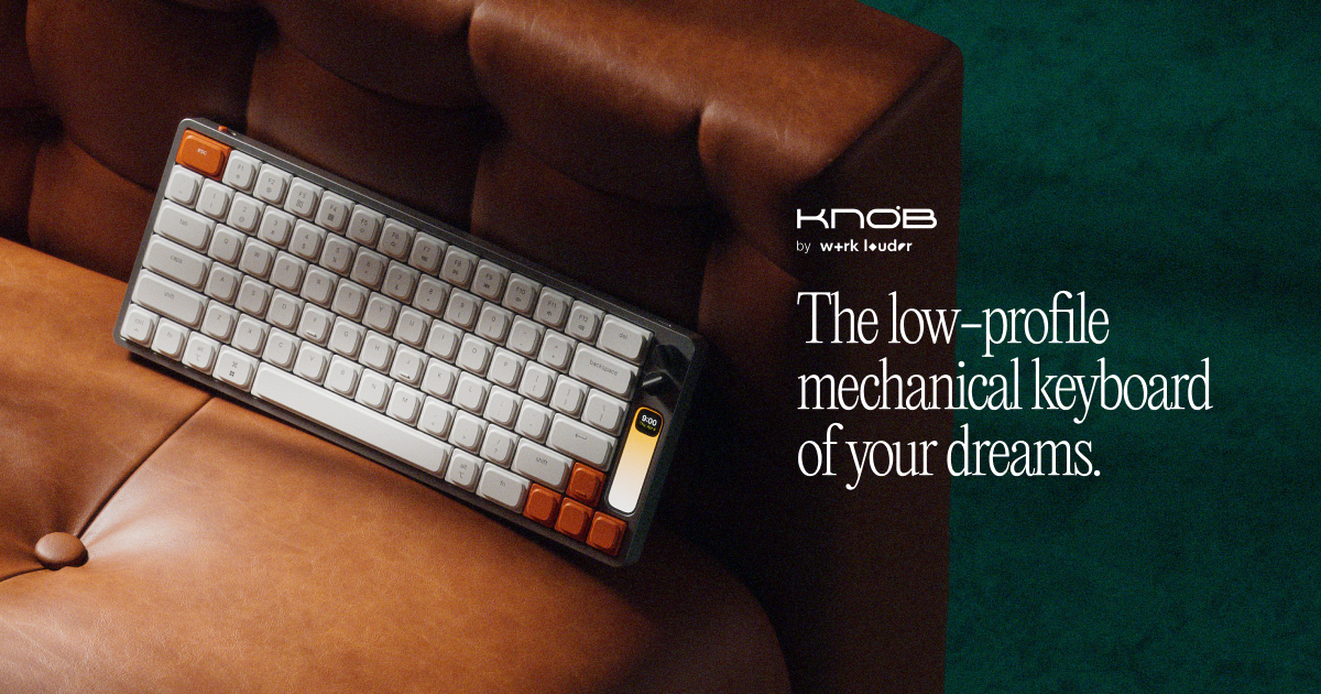 KNOB / k.no.b.1 / Low Profile Mechanical Keyboard