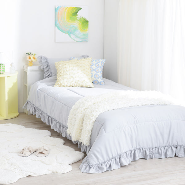 かんたん寝具セット フリル シングル グレー | Francfranc（フラン