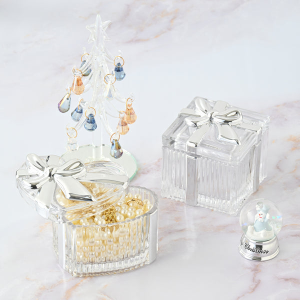 ガラス小物入れ ギフトボックス ハート シルバー | Francfranc（フラン