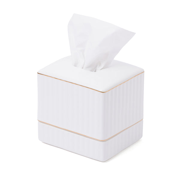 コンパクト セラミックティッシュボックス ゴールド | Francfranc