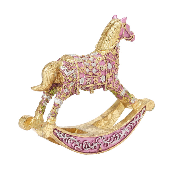 レジンオブジェ ロッキングホース ダークピンク | Francfranc（フラン