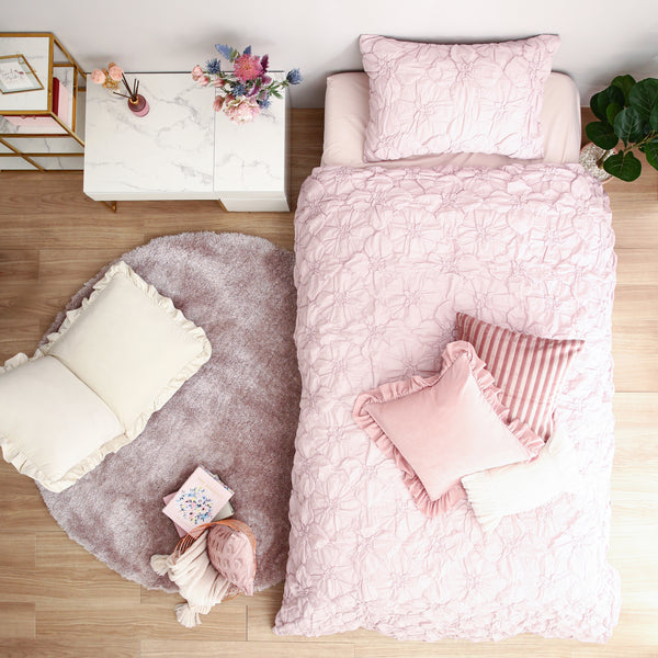 フラワーキルト 掛け布団カバー シングル ピンク | Francfranc（フラン