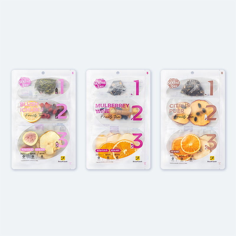 DozoFreeshフルーツティー 新たに3種類セット 無添加 食べられるお茶