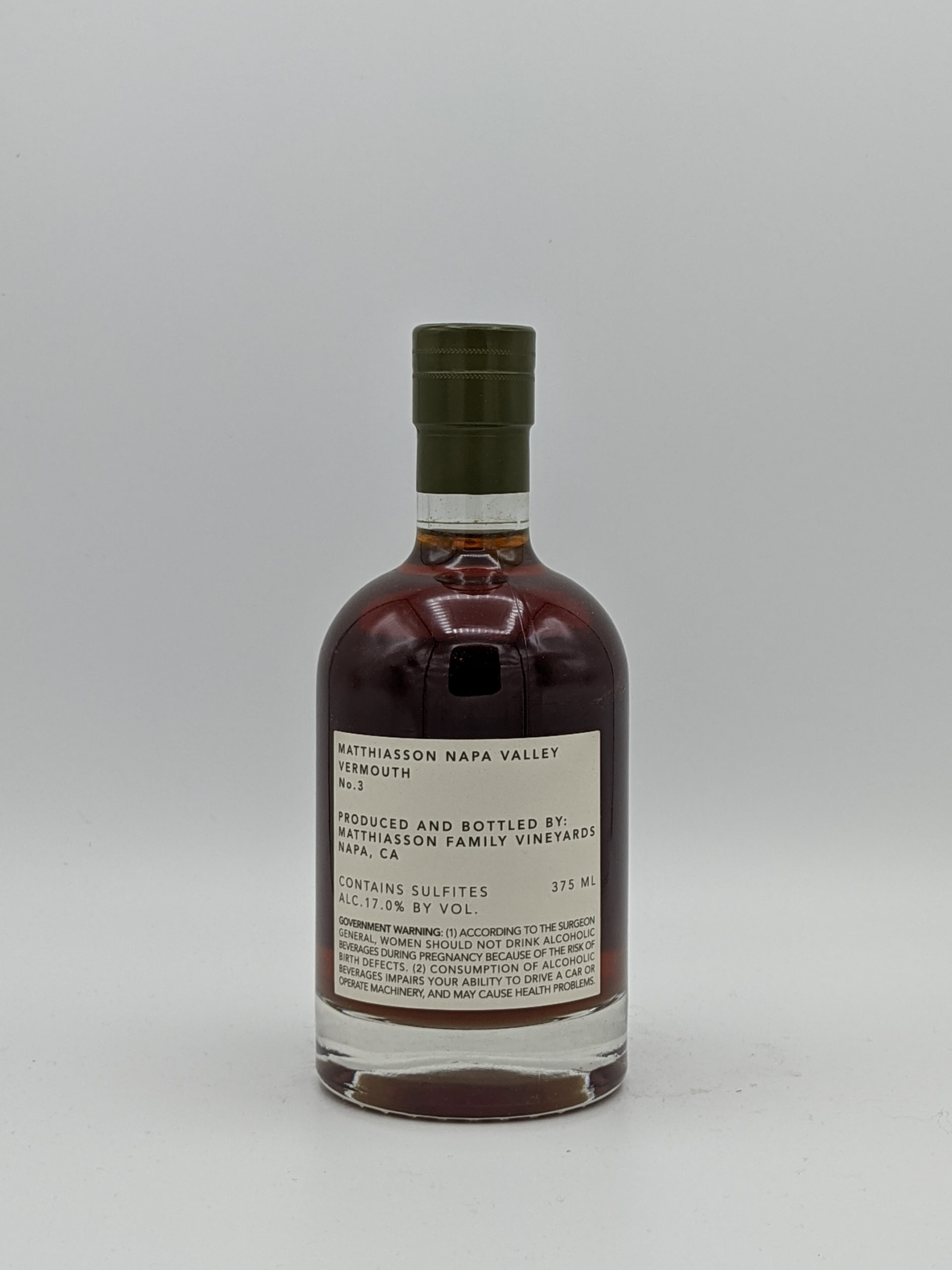 Matthiasson Sweet Vermouth No. 3 375ml - Free Range Wine & Spirits