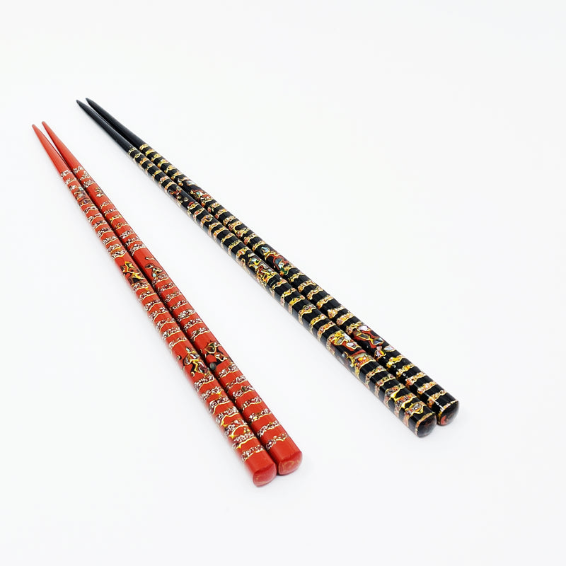 国光 伝統工芸若狭塗箸（螺鈿）桐箱入り – 若狭塗箸 船商