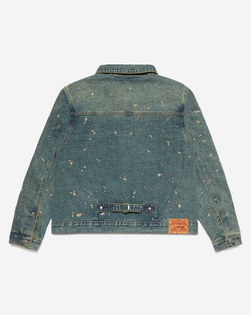 Chain Splatter Denim Jacket Mud Washed – FUGAZI®