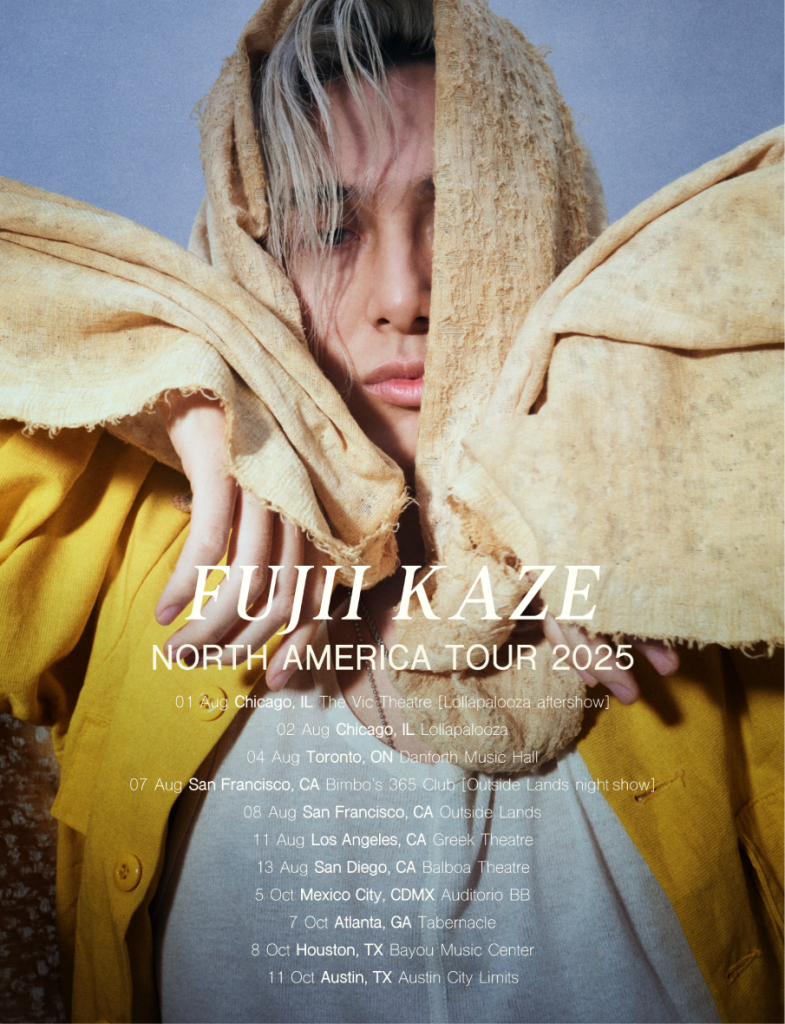 FUJII KAZE ANNOUNCES EXTRA DATES FOR 2025 NORTH AMERICA TOUR