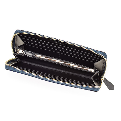 JIZAING×INDEN】甲州印伝 ラウンドファスナー長財布 | 藤巻百貨店