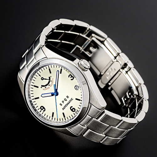 SPQR】Ventuno pr「初代バージョン復刻モデル腕時計 ステンレスベルト