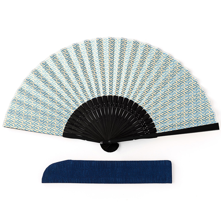 白竹堂×長谷川松寿堂】京友禅和紙紗綾形扇子 | 藤巻百貨店