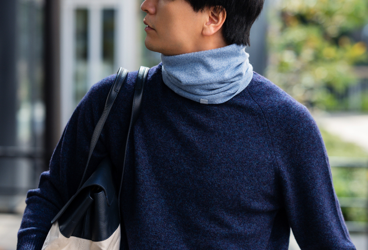 el alto】カシミヤ100% リブネックウォーマー | 藤巻百貨店